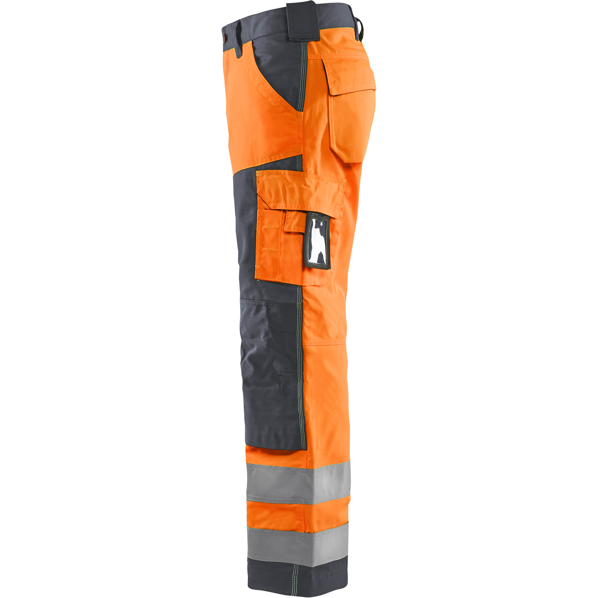 Blaklader High Vis Work Trousers, Orange/Medium Grey (3)