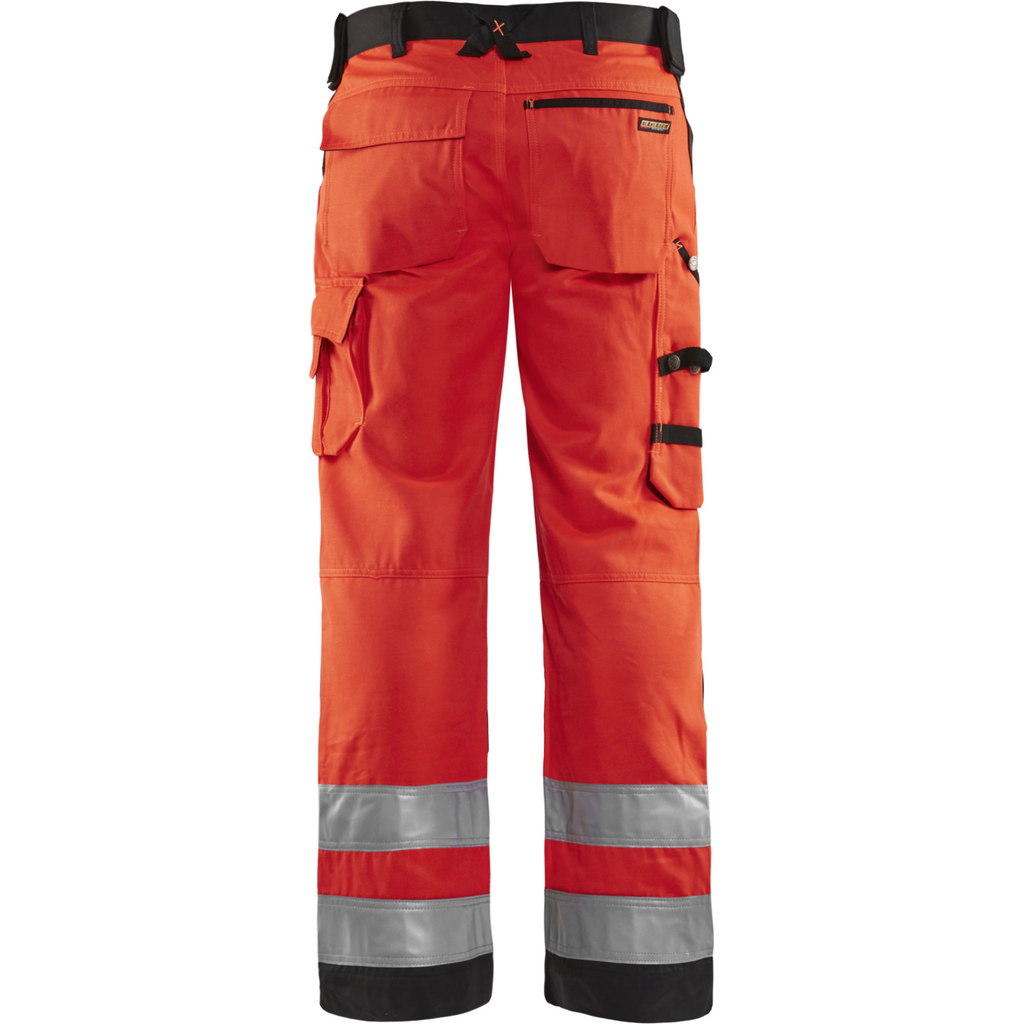 Blaklader High Vis Work Trousers, Red/Black (3)