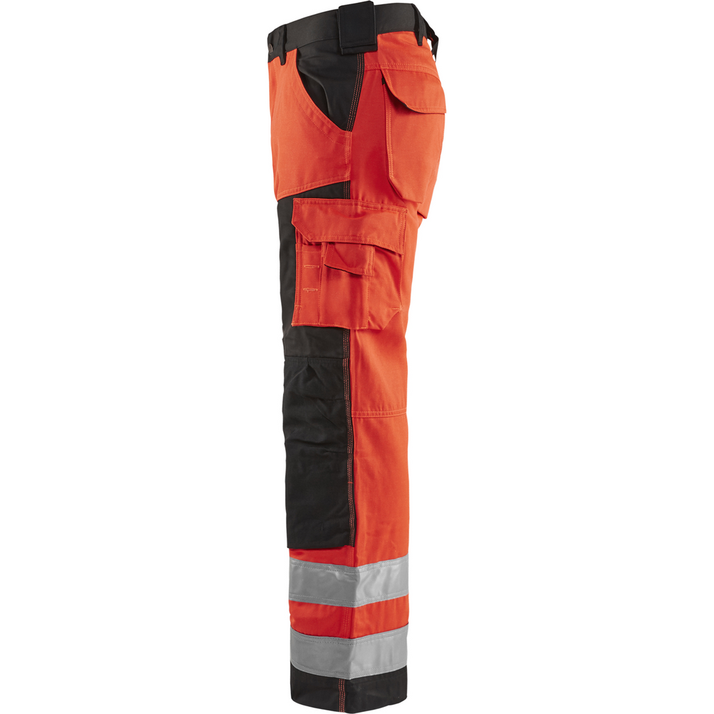Blaklader High Vis Work Trousers, Red/Black (2)