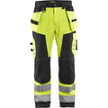 Blaklader High Vis Softshell Work Trousers, Yellow/Black