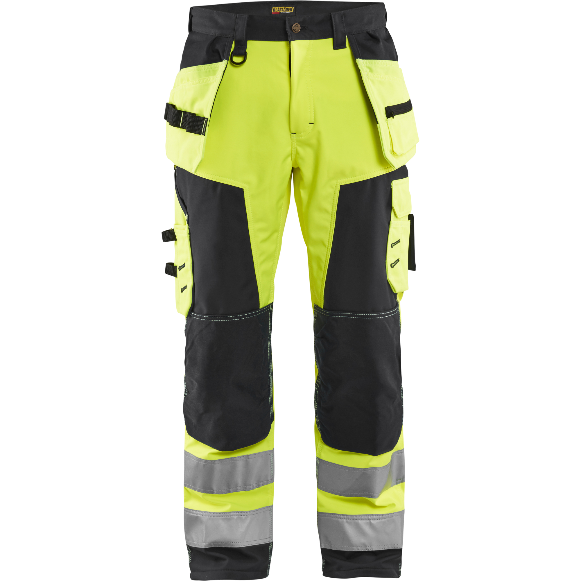 Blaklader High Vis Softshell Work Trousers, Yellow/Black