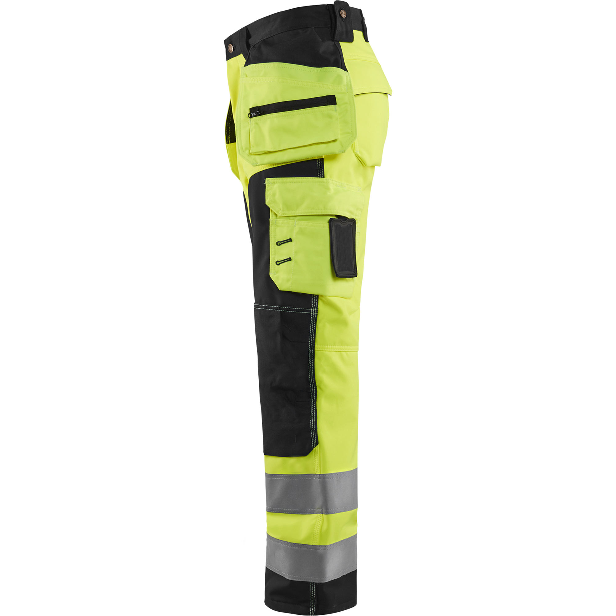 Blaklader High Vis Softshell Work Trousers, Yellow/Black (3)