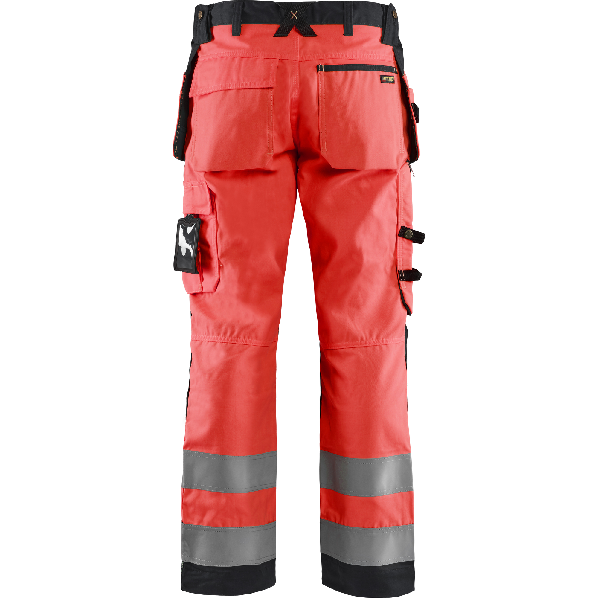 Blaklader High Vis Craftsman Work Trousers, Red/Black (4)