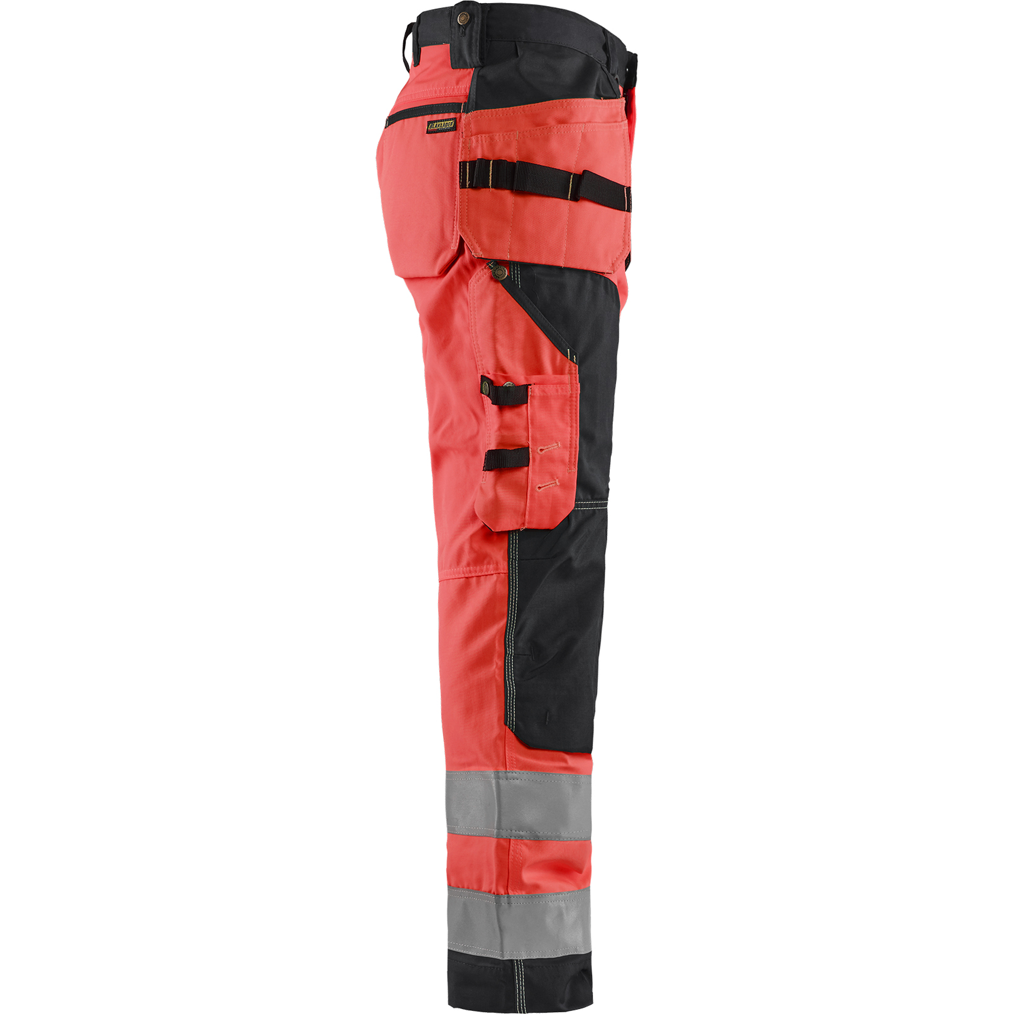 Blaklader High Vis Craftsman Work Trousers, Red/Black (2)