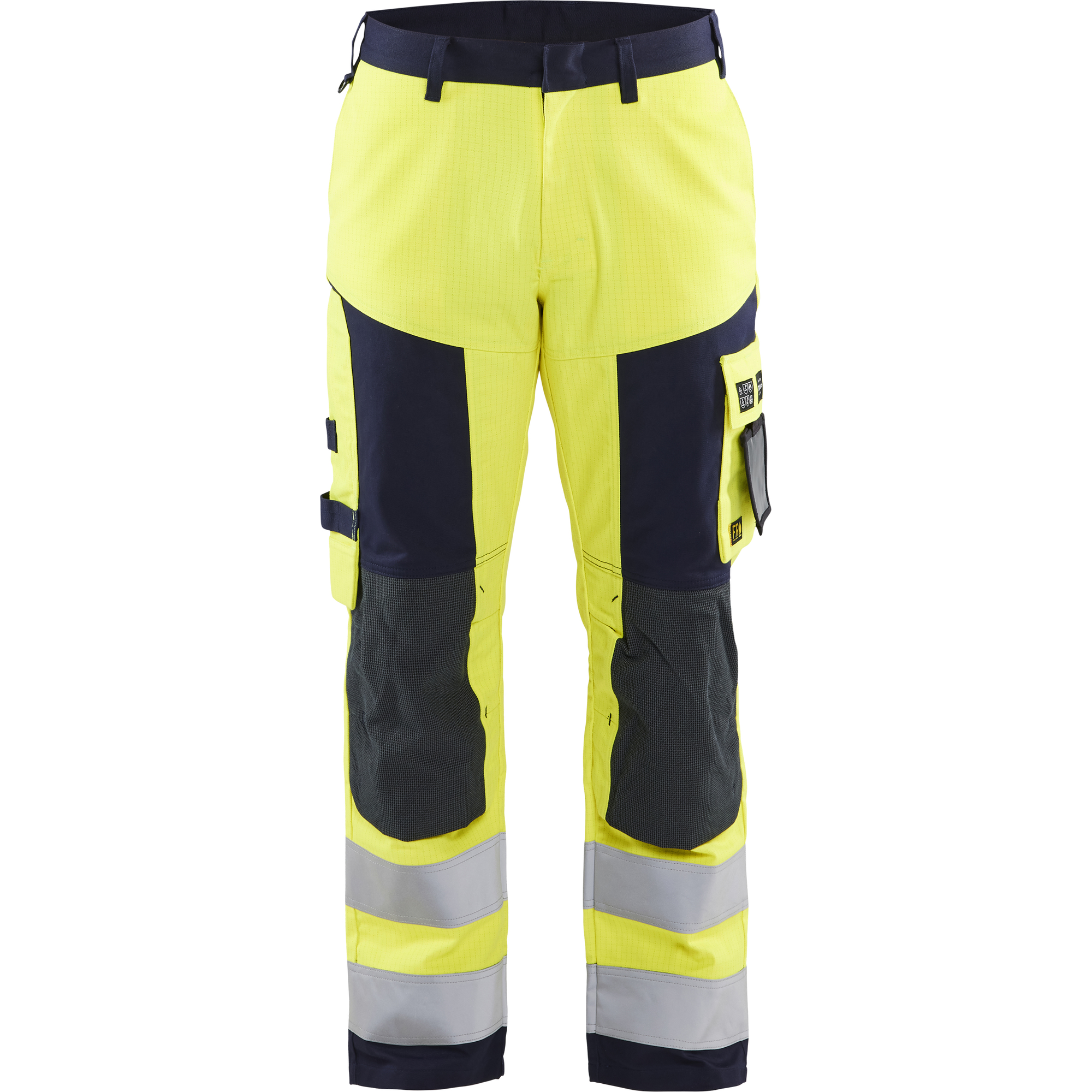 Blaklader Multinorm Craftsman Work Trousers, Yellow/Navy Blue