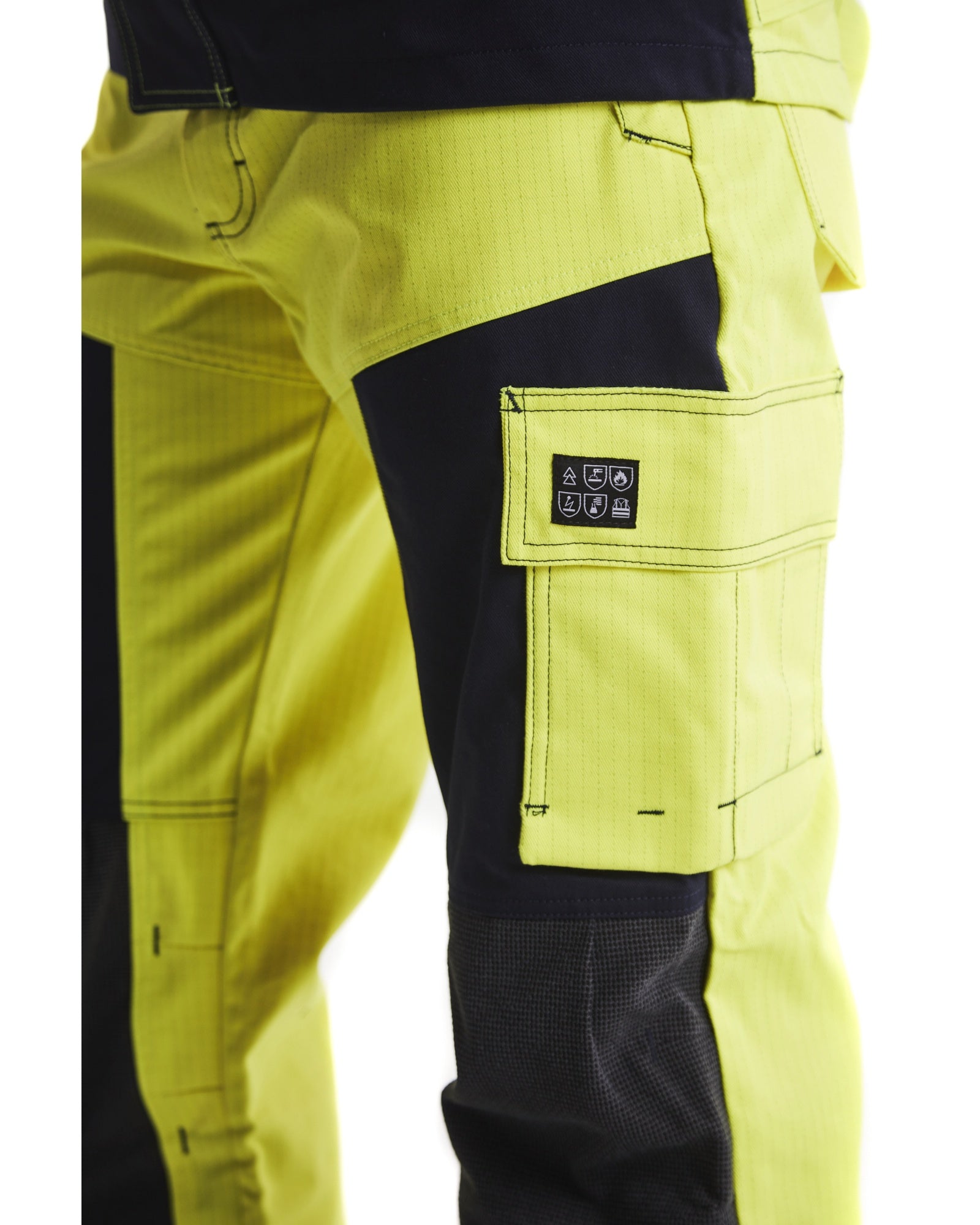 Blaklader Multinorm Craftsman Work Trousers, Yellow/Navy Blue (6)