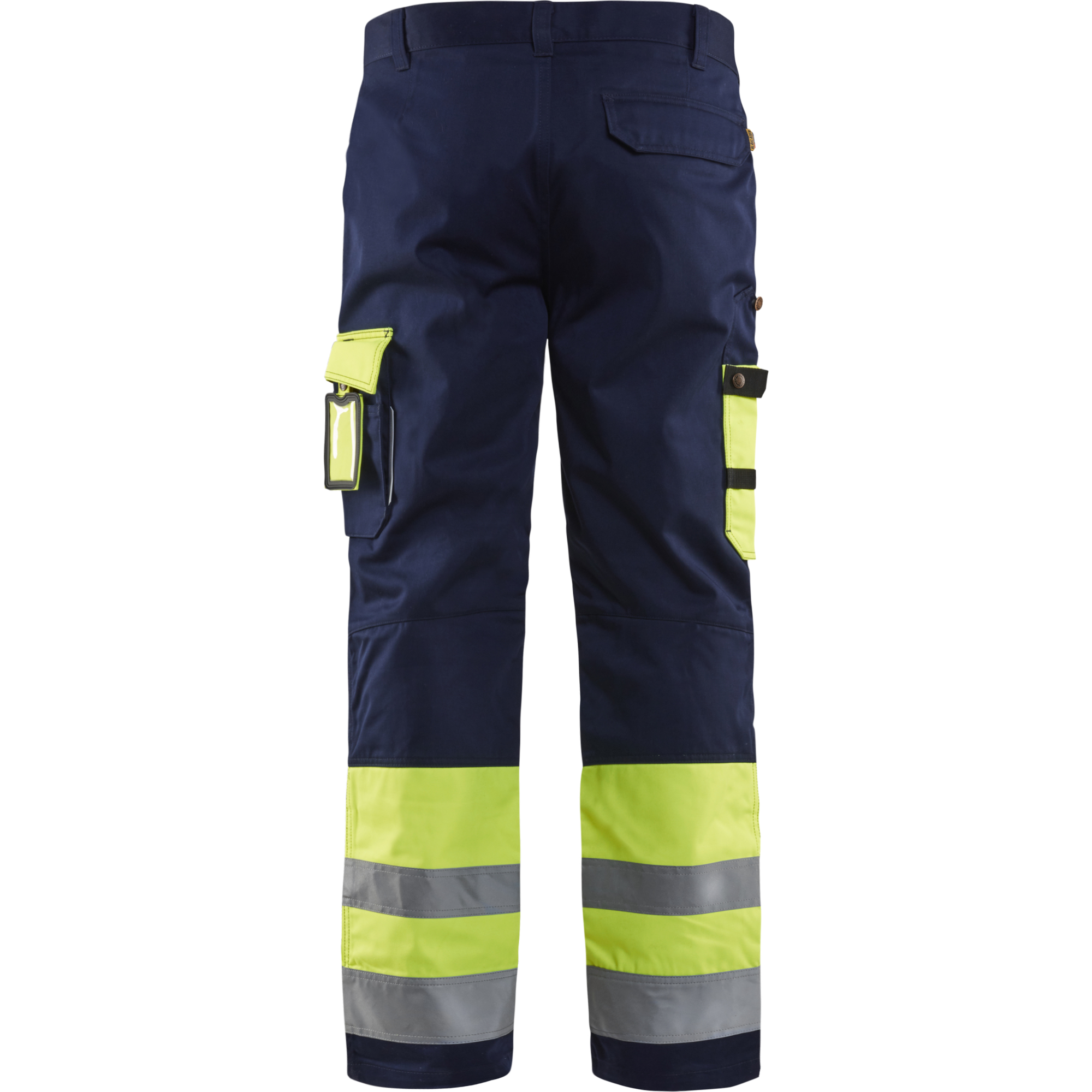 Blaklader High Vis Work Trousers, Yellow/Navy Blue (4)