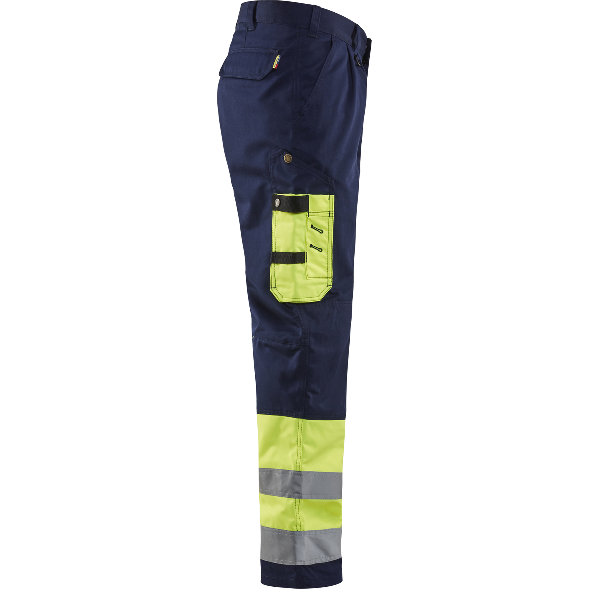 Blaklader High Vis Work Trousers, Yellow/Navy Blue (2)
