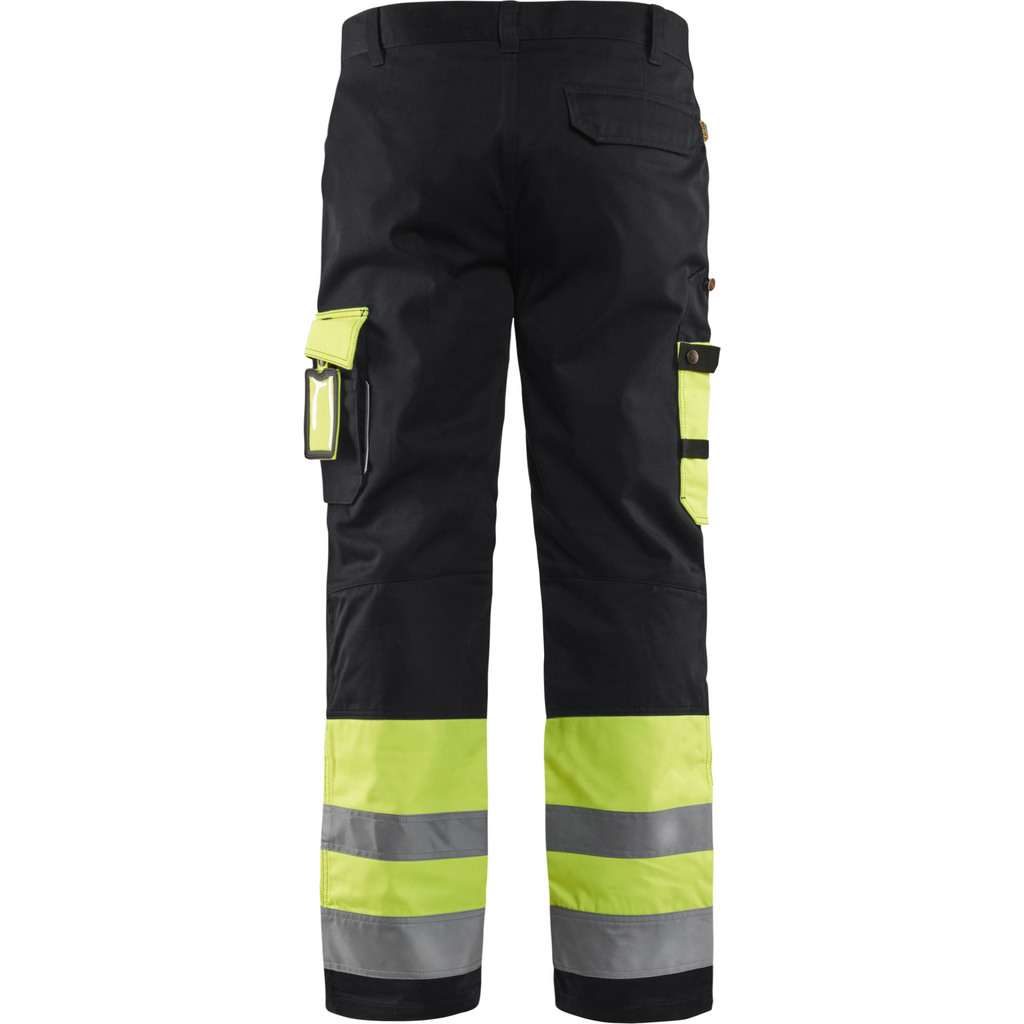 Blaklader High Vis Work Trousers, Yellow/Black (4)