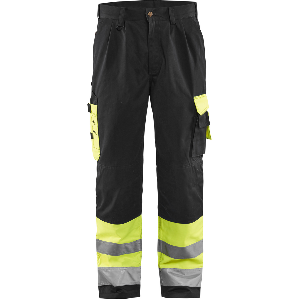 Blaklader High Vis Work Trousers, Yellow/Black