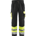 Blaklader High Vis Work Trousers, Yellow/Black