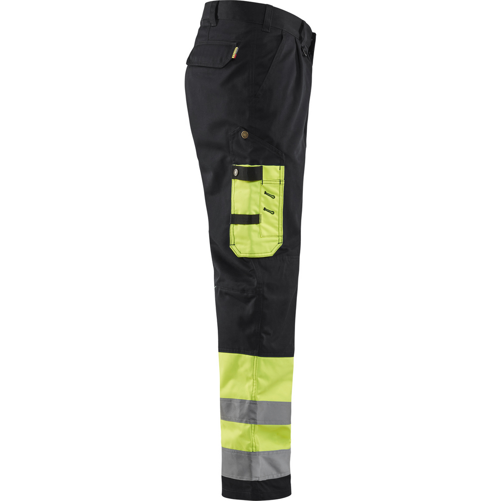 Blaklader High Vis Work Trousers, Yellow/Black (2)