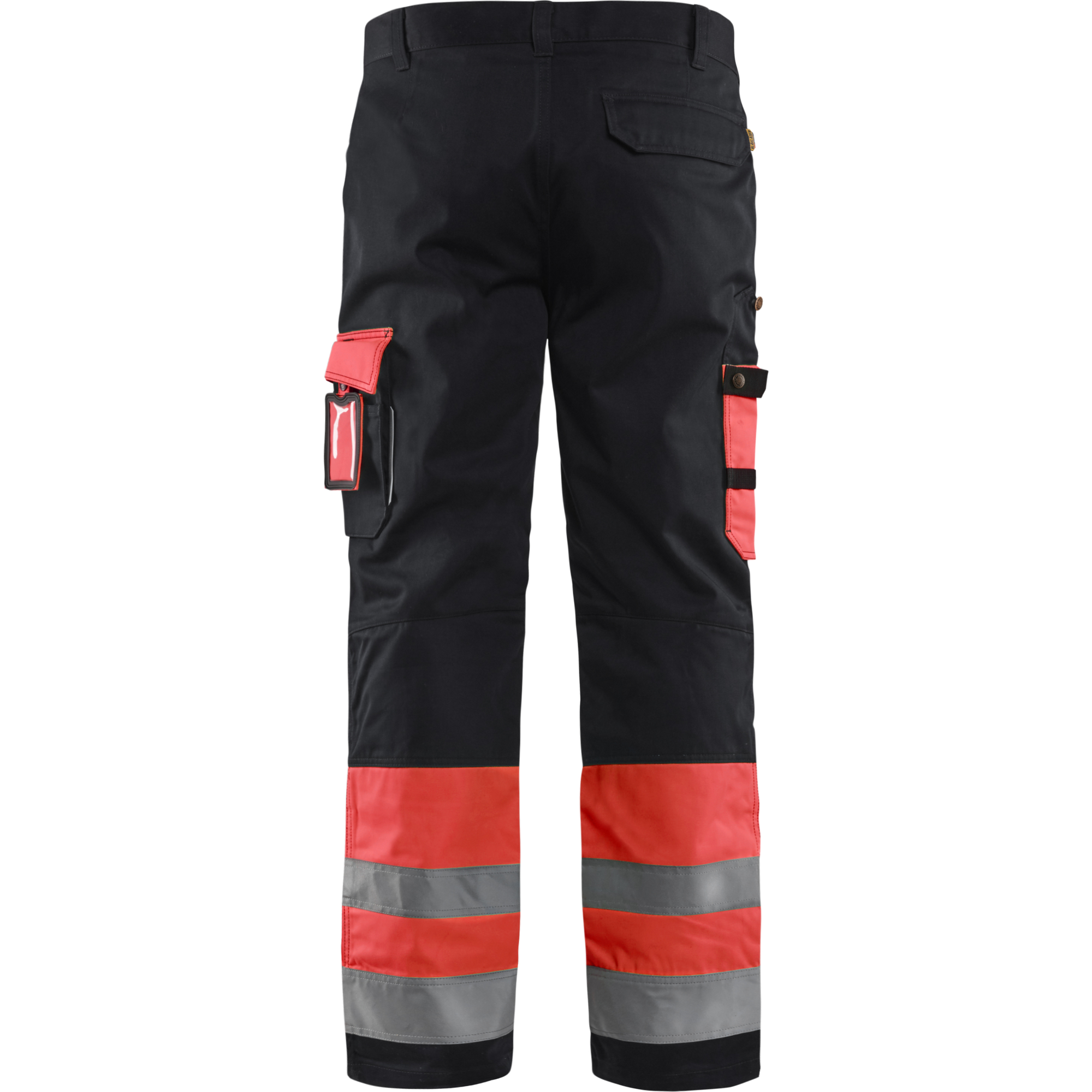 Blaklader High Vis Work Trousers, Red/Black (4)