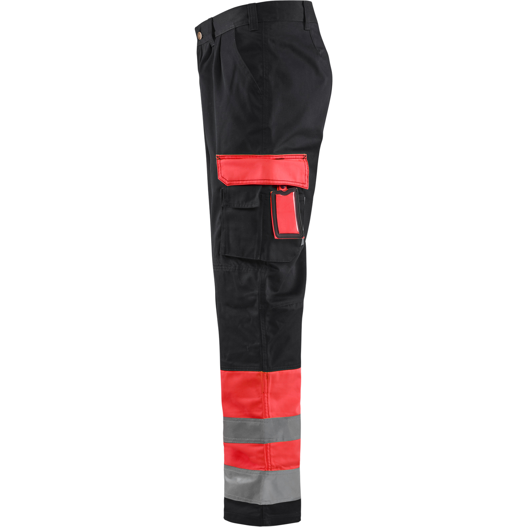 Blaklader High Vis Work Trousers, Red/Black (3)