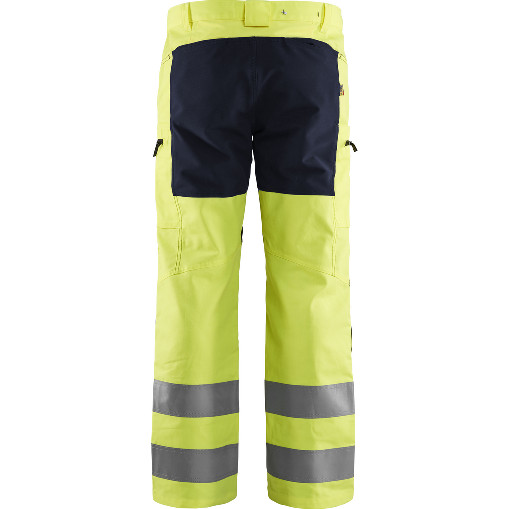 Blaklader High Vis Stretch Work Trousers, Yellow/Black (4)