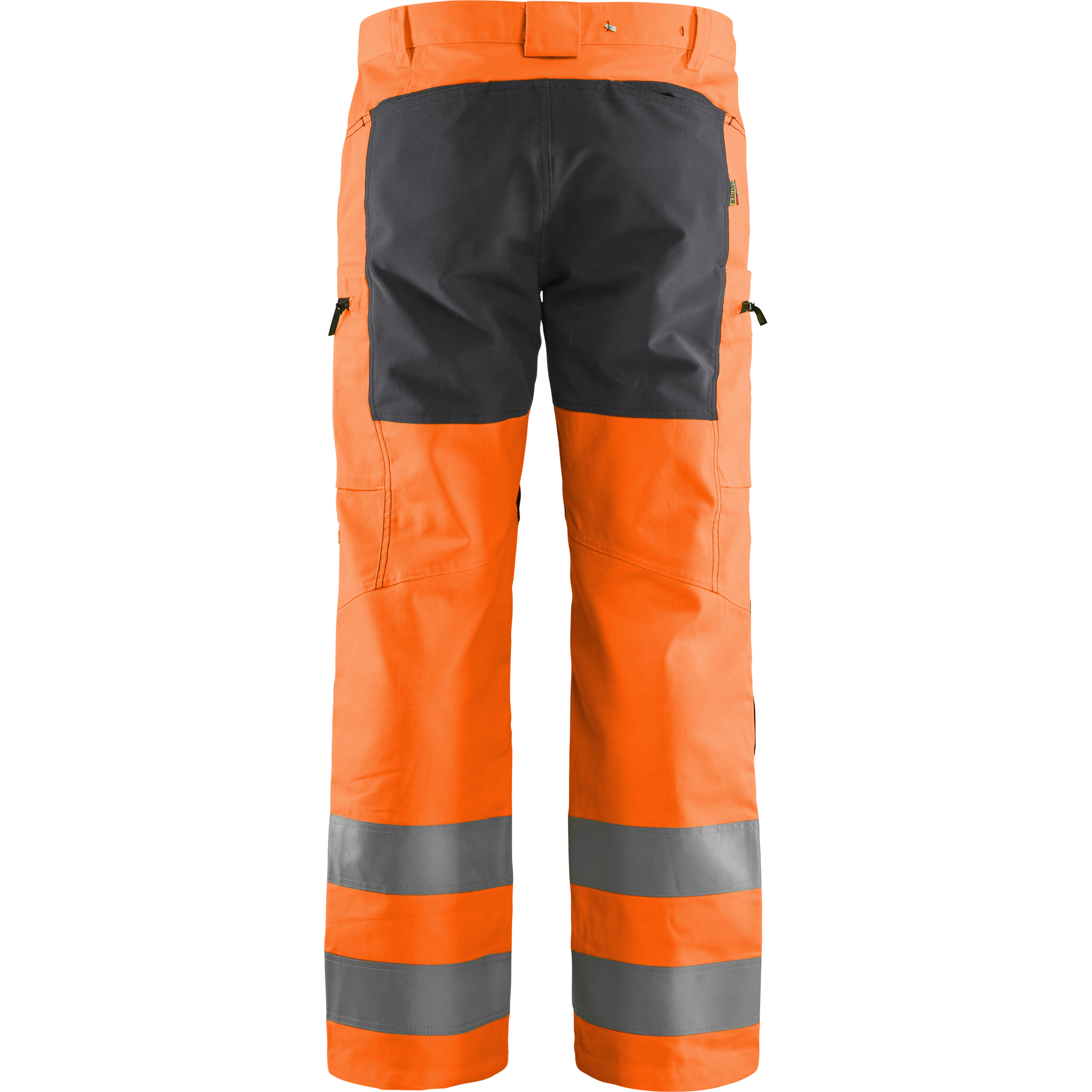 Blaklader High Vis Stretch Work Trousers, Orange/Medium Grey (3)