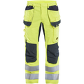 Blaklader Multinorm Stretch Work Trousers, Yellow/Navy Blue