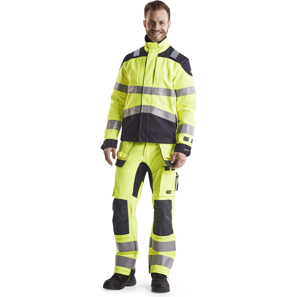 Blaklader Multinorm Stretch Work Trousers, Yellow/Navy Blue (5)