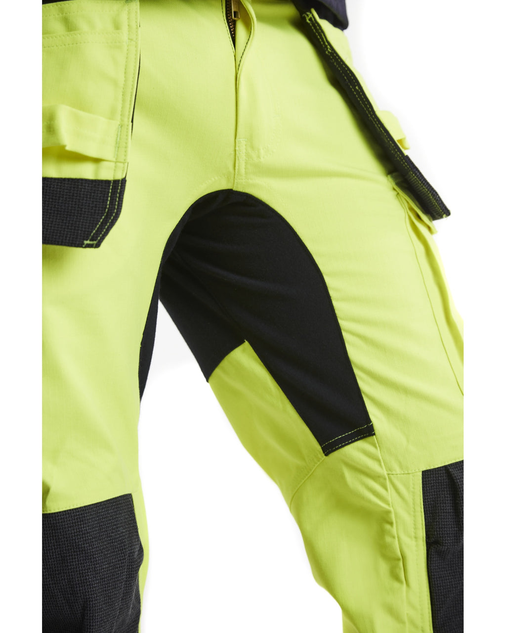 Blaklader Multinorm Stretch Work Trousers, Yellow/Navy Blue (7)
