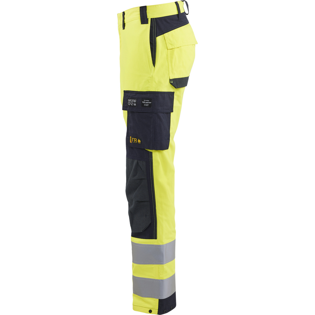 Blaklader Multinorm Work Trousers, Yellow/Navy Blue (3)