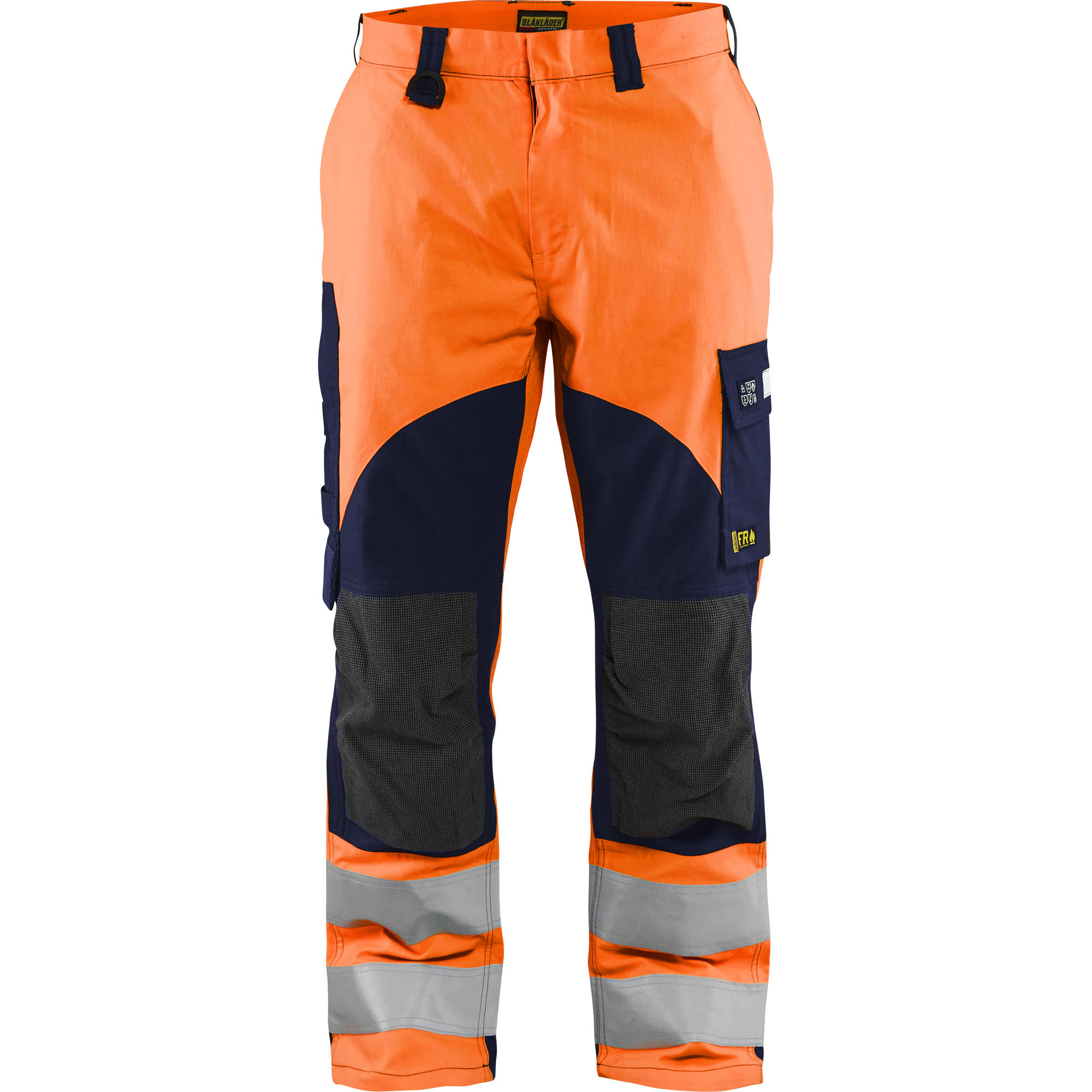 Blaklader Multinorm Work Trousers, Orange/Navy Blue
