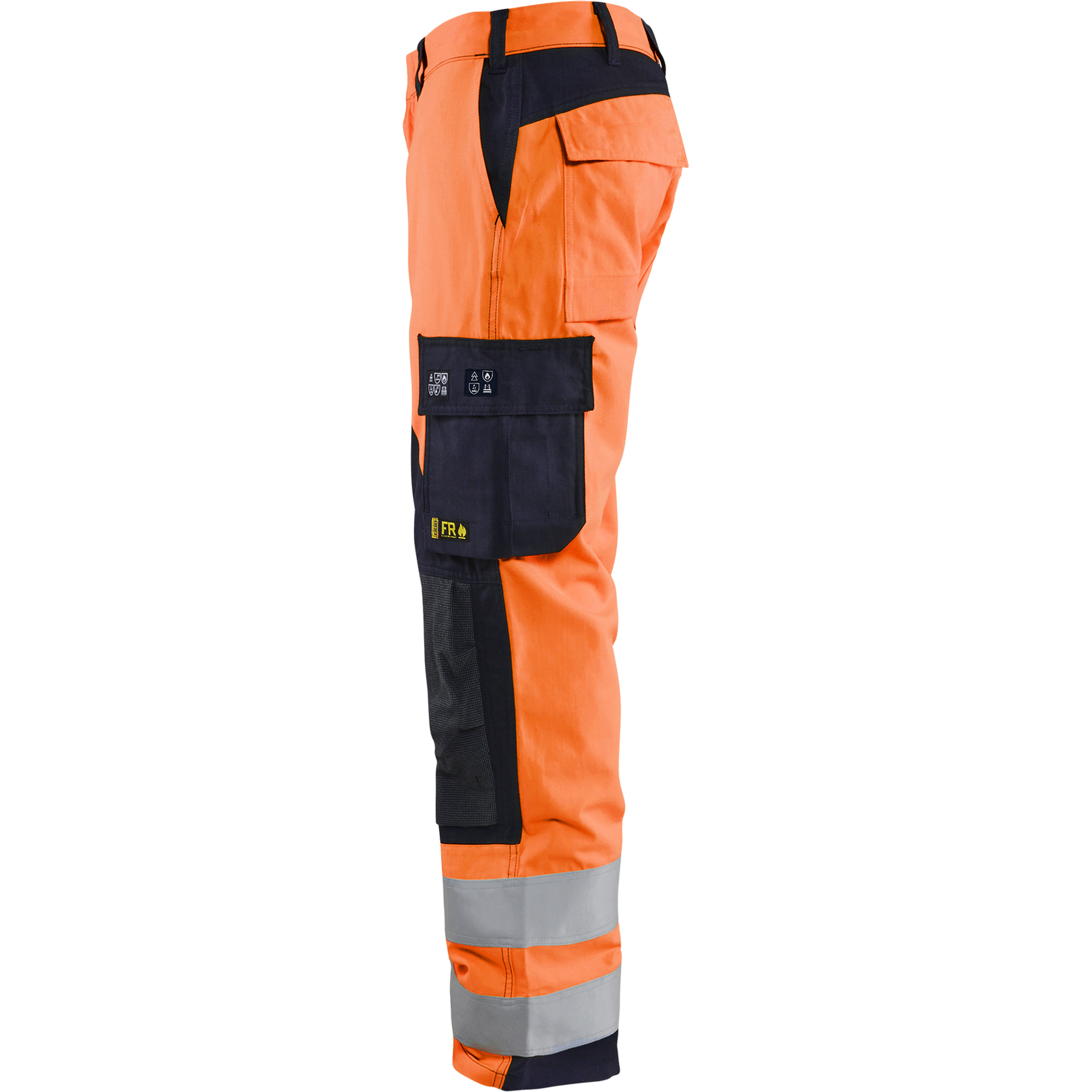 Blaklader Multinorm Work Trousers, Orange/Navy Blue (3)