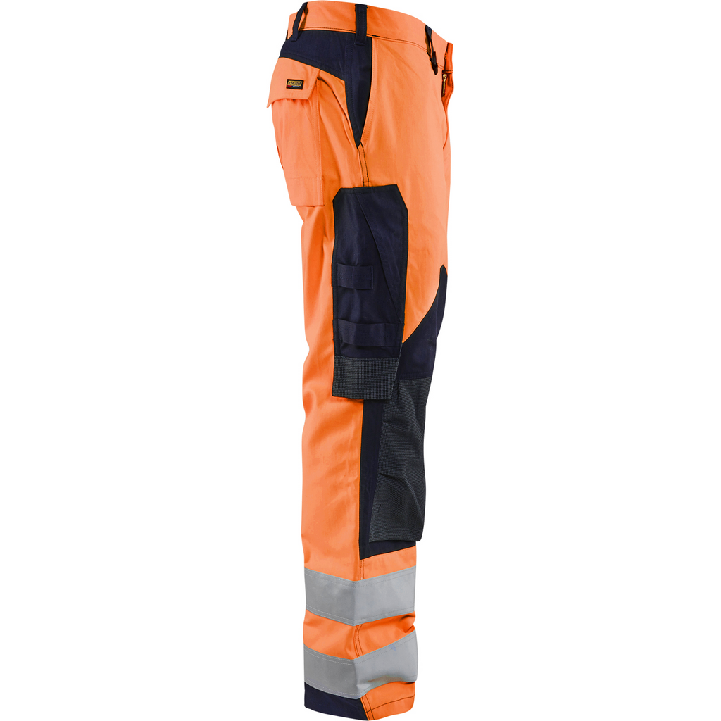 Blaklader Multinorm Work Trousers, Orange/Navy Blue (2)