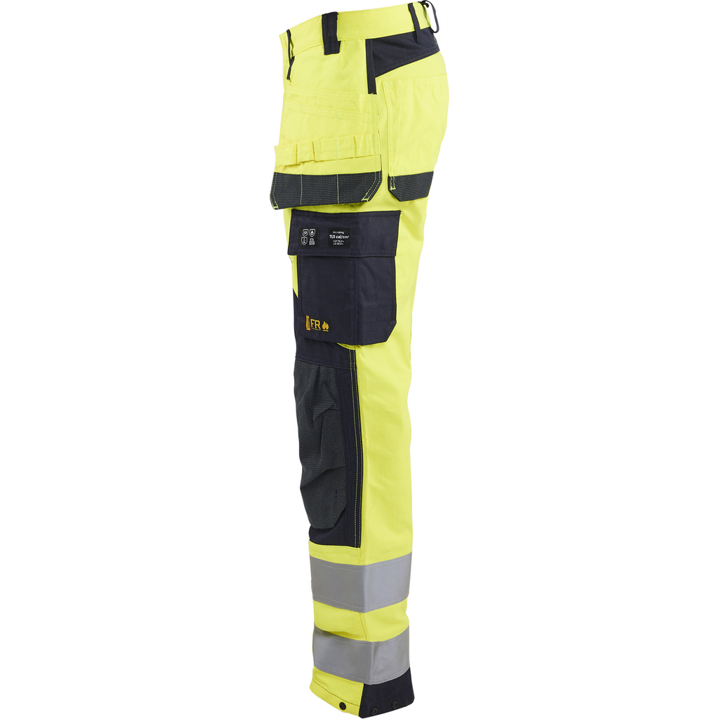 Blaklader Multinorm Work Trousers, Yellow/Navy Blue (3)