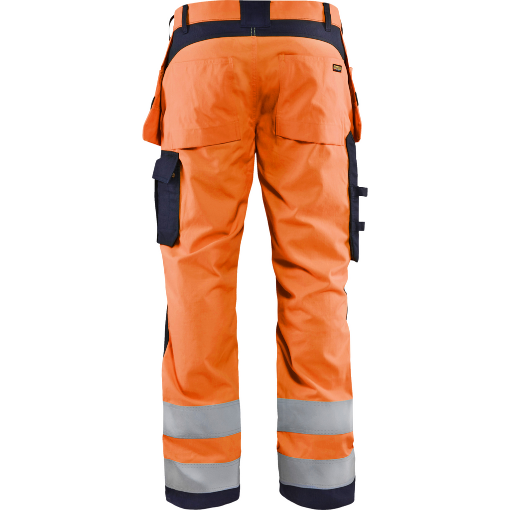 Blaklader Multinorm Work Trousers, Orange/Navy Blue (4)