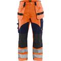 Blaklader Multinorm Work Trousers, Orange/Navy Blue