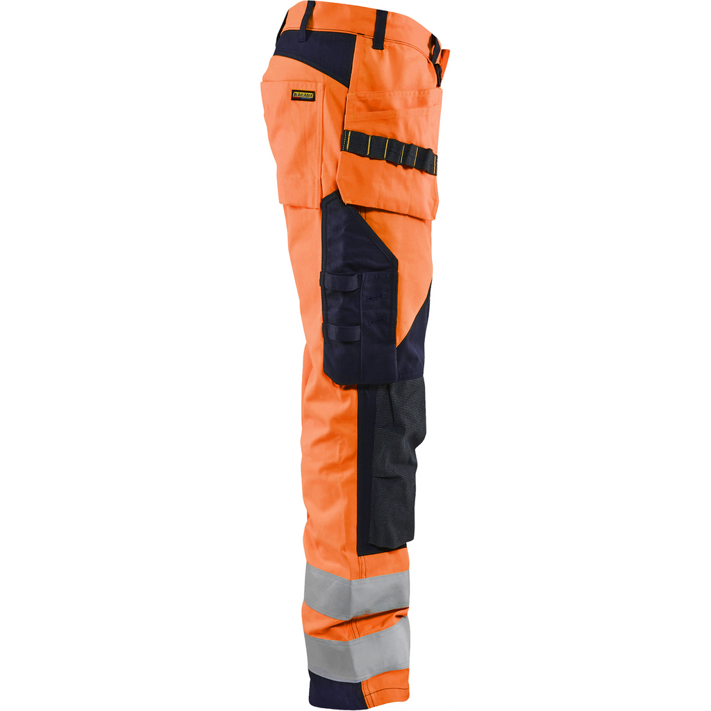 Blaklader Multinorm Work Trousers, Orange/Navy Blue (2)