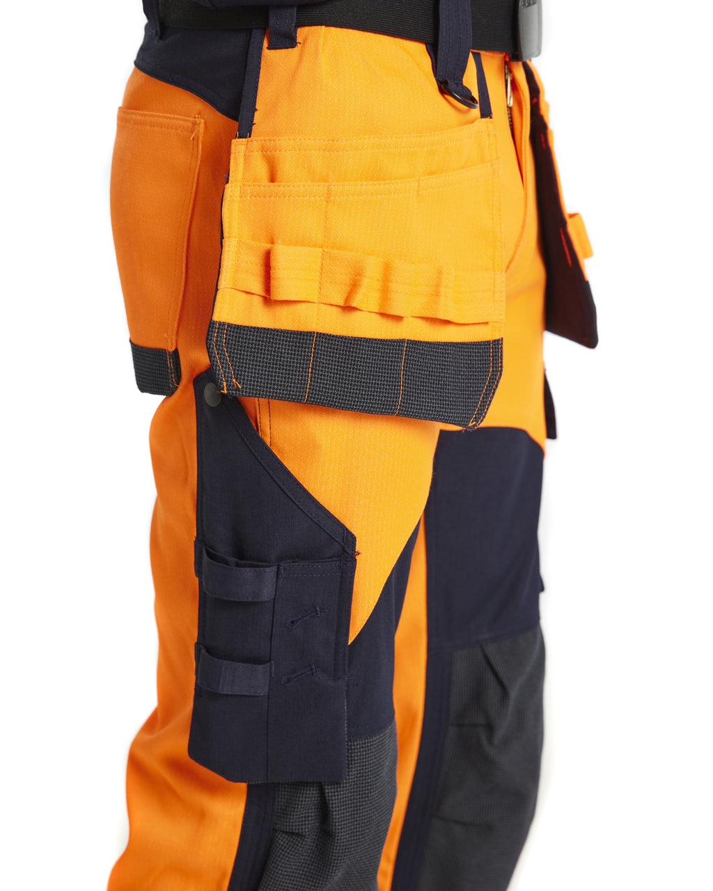 Blaklader Multinorm Work Trousers, Orange/Navy Blue (6)