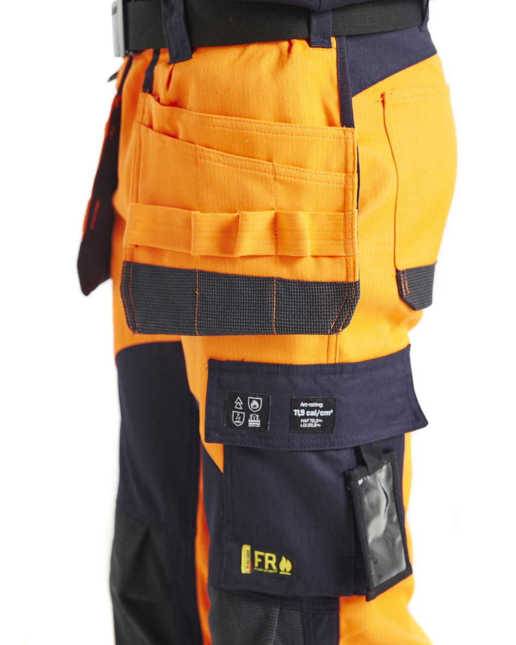 Blaklader Multinorm Work Trousers, Orange/Navy Blue (7)