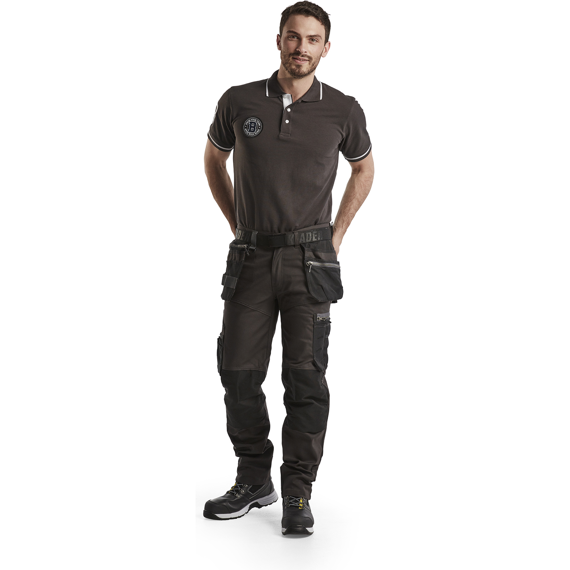 Blaklader Stretch Craftsman Work Trousers, Dark Grey/Black (5)