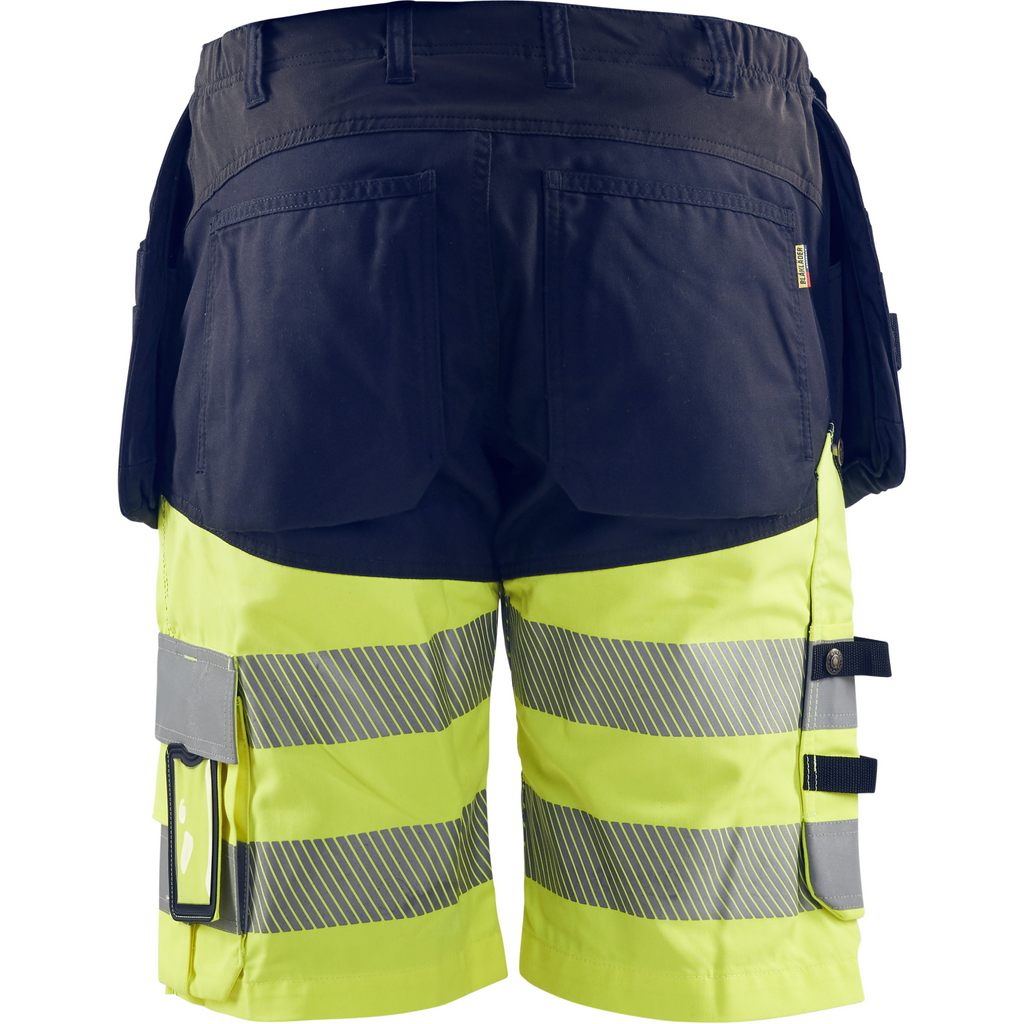 Blaklader High Vis Stretch Shorts, Navy Blue/ Yellow (3)