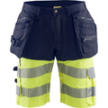 Blaklader High Vis Stretch Shorts, Navy Blue/ Yellow