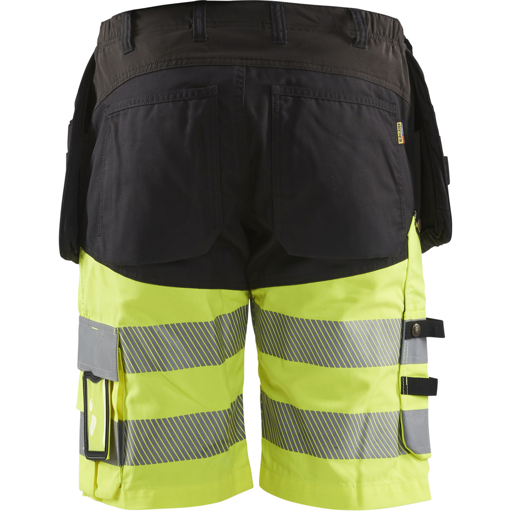 Blaklader High Vis Stretch Shorts, Black/Yellow (4)