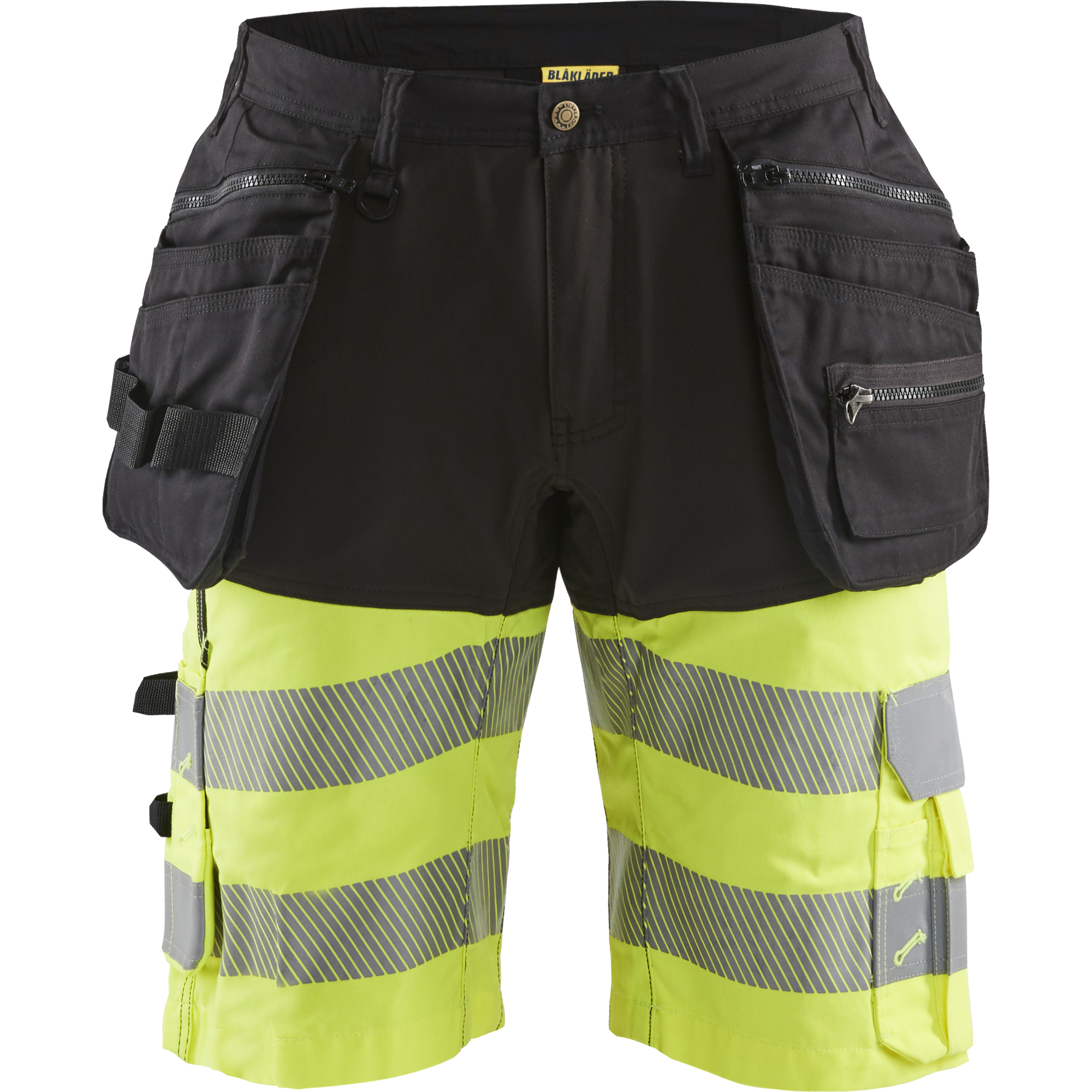 Blaklader High Vis Stretch Shorts, Black/Yellow