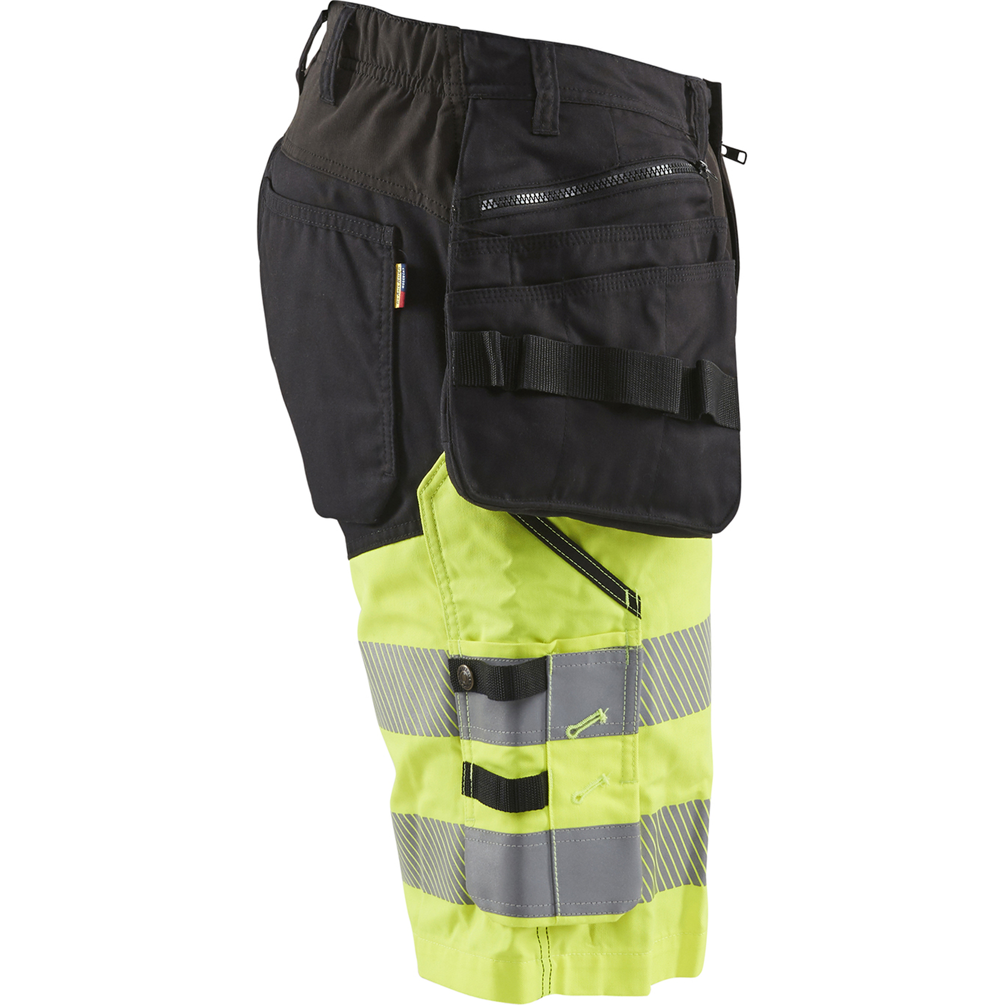 Blaklader High Vis Stretch Shorts, Black/Yellow (2)