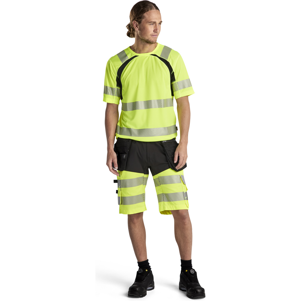 Blaklader High Vis Stretch Shorts, Black/Yellow (5)