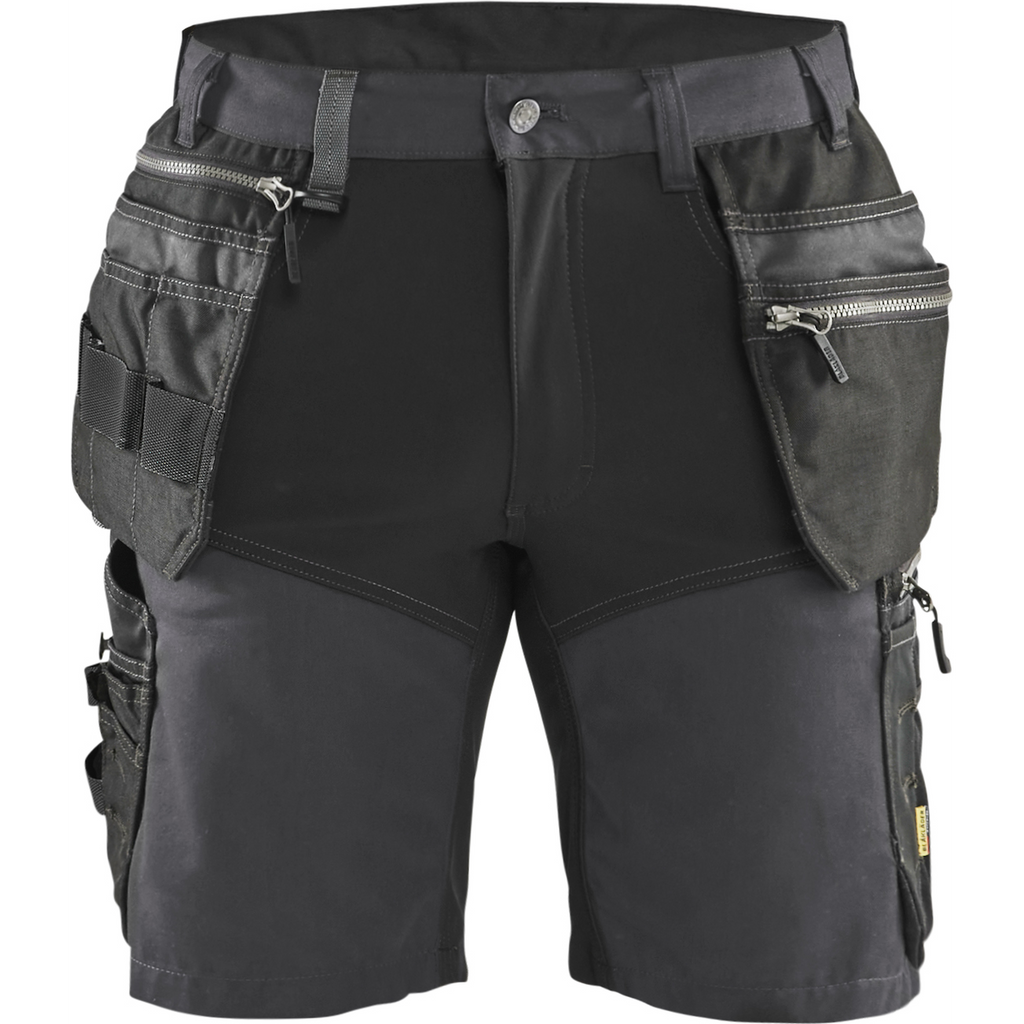 Blaklader Stretch Craftsman Shorts, Medium Grey/Black