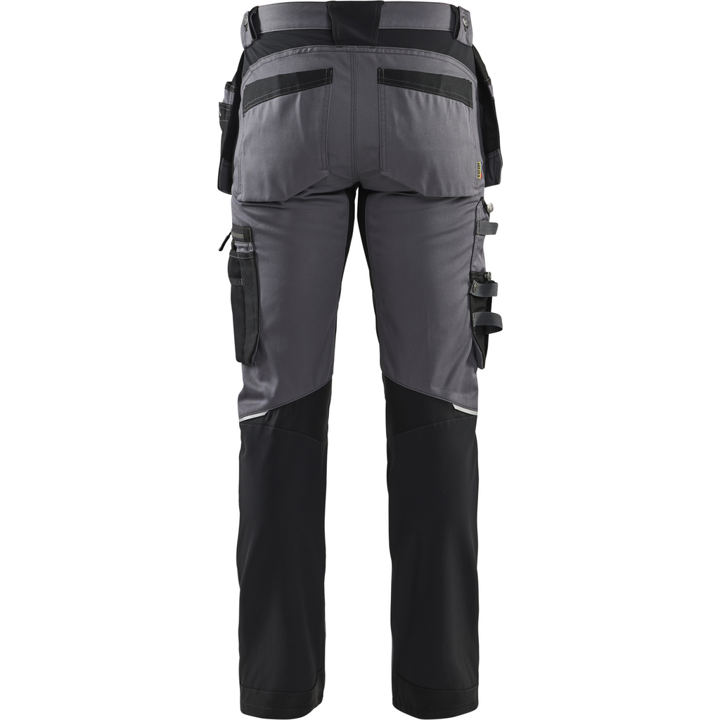 Blaklader Stretch Craftsman Work Trousers, Medium Grey/Black (4)