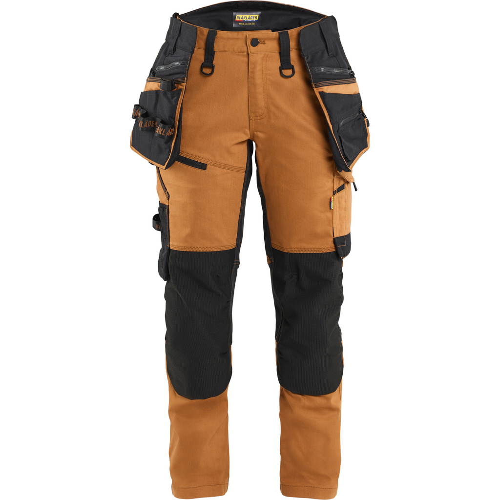 Blaklader STRIKER Women's Stretch Craftsman Work Trousers, Rust/Black