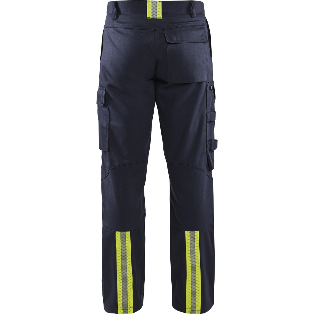 Blaklader Welding Work Trousers, Navy Blue/ Yellow (4)