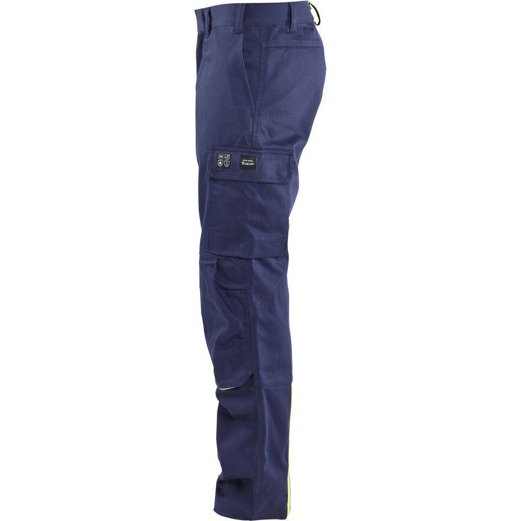 Blaklader Welding Work Trousers, Navy Blue/ Yellow (3)
