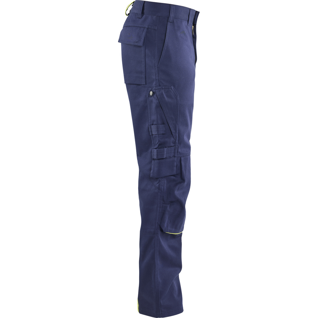 Blaklader Welding Work Trousers, Navy Blue/ Yellow (2)