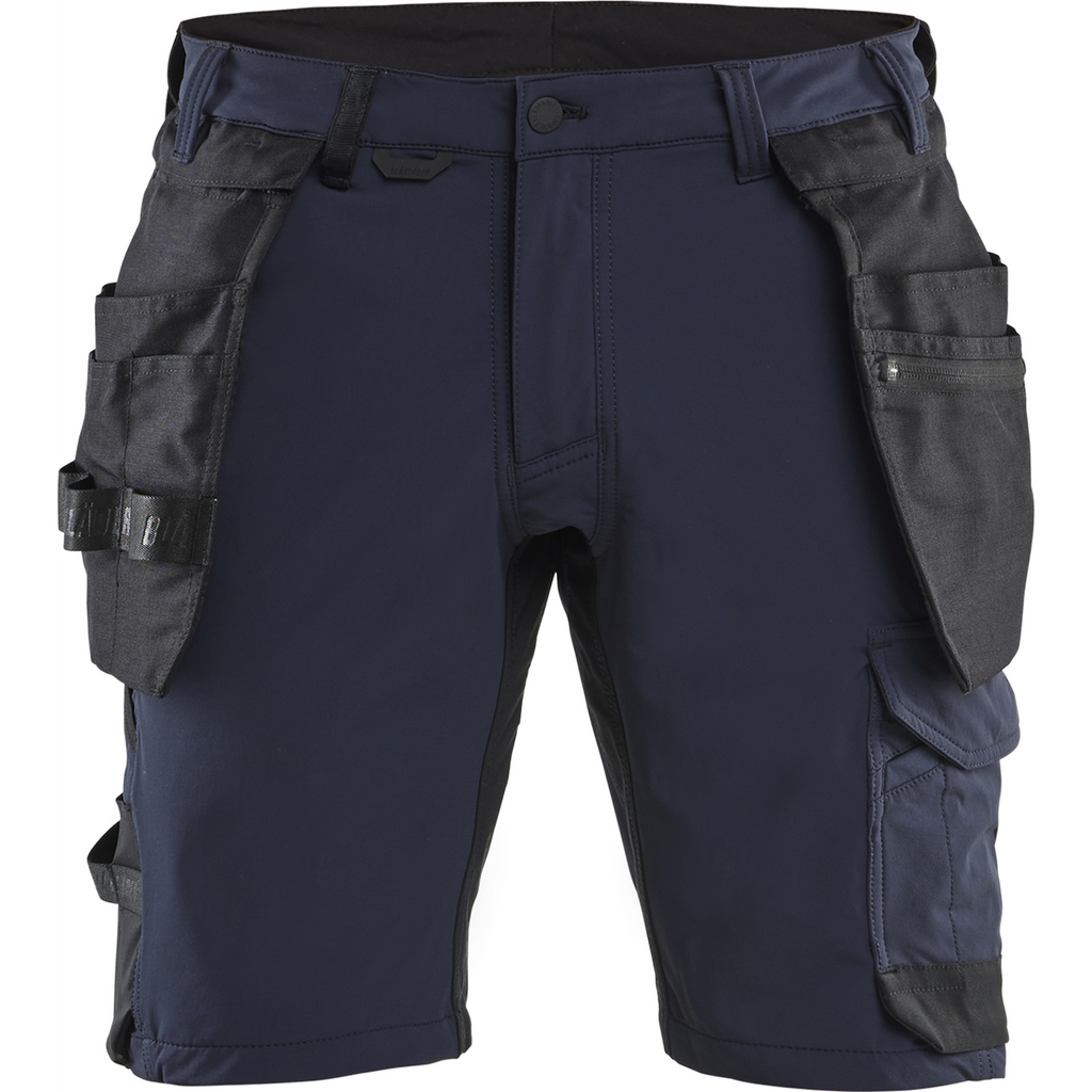 Blaklader 4-Way Stretch Craftsman Shorts, Dark Navy/Black