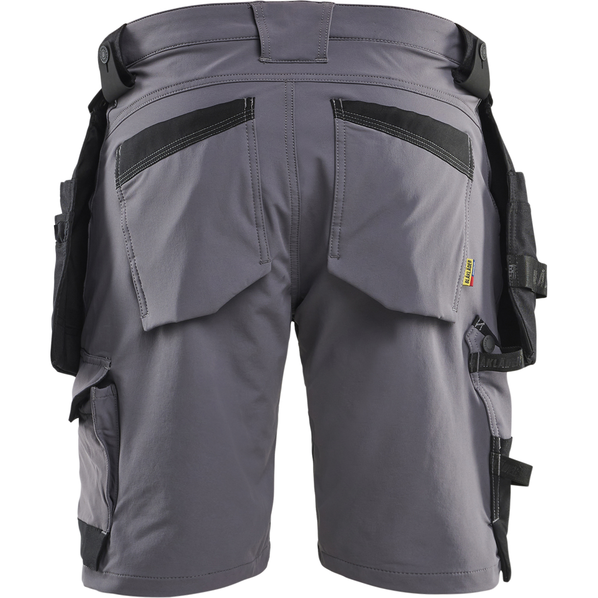 Blaklader 4-Way Stretch Craftsman Shorts, Medium Grey/Black (4)