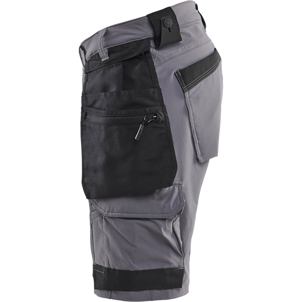 Blaklader 4-Way Stretch Craftsman Shorts, Medium Grey/Black (3)