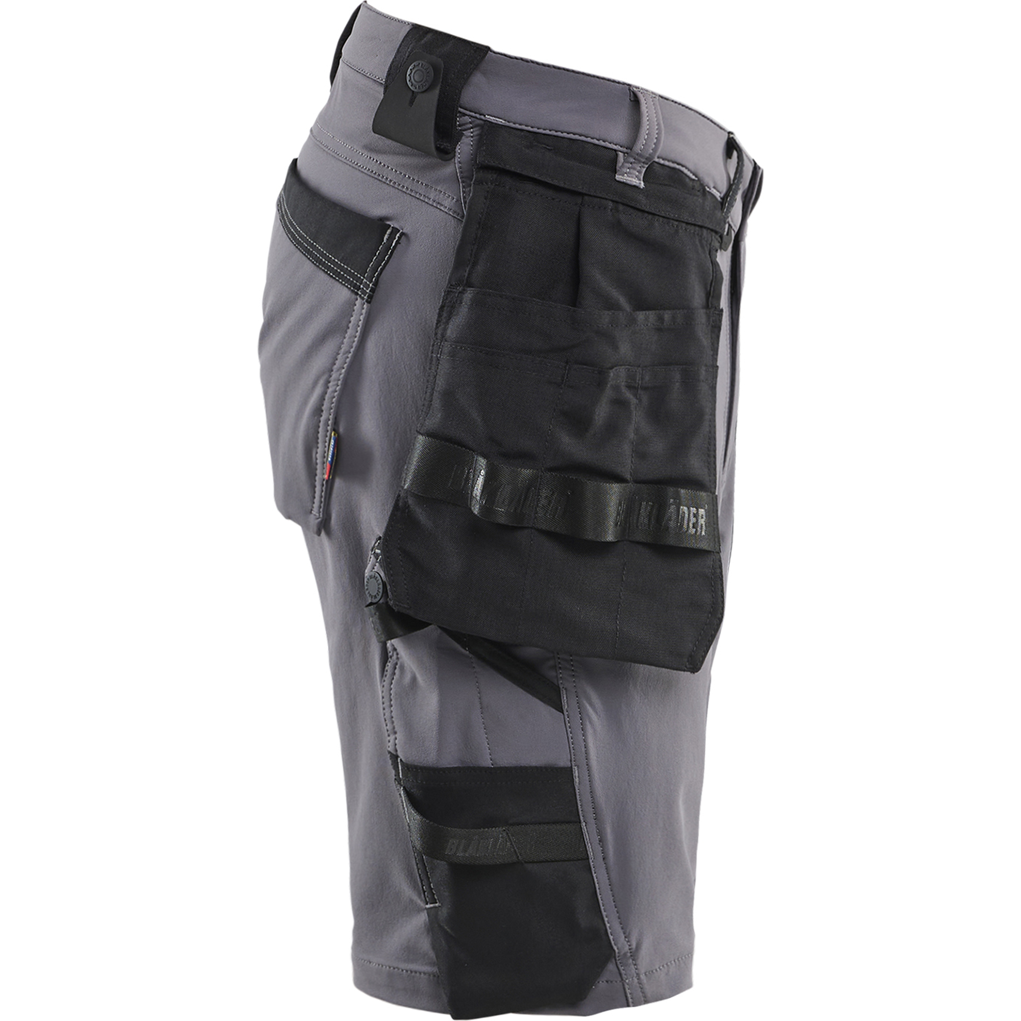 Blaklader 4-Way Stretch Craftsman Shorts, Medium Grey/Black (2)